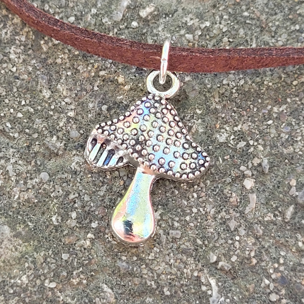 2 for $16! Mushroom Choker Necklace